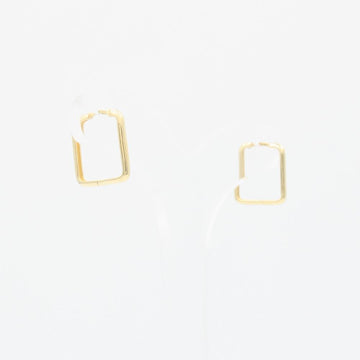 Grapa de Oro 14k Hueca con Diseño Tubular Cuadrado mod. 9266