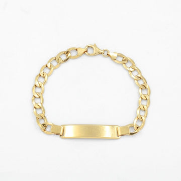 Esclava de Oro 14k de Tejido Barbado Hueco en Diseño Brillante mod. 8711