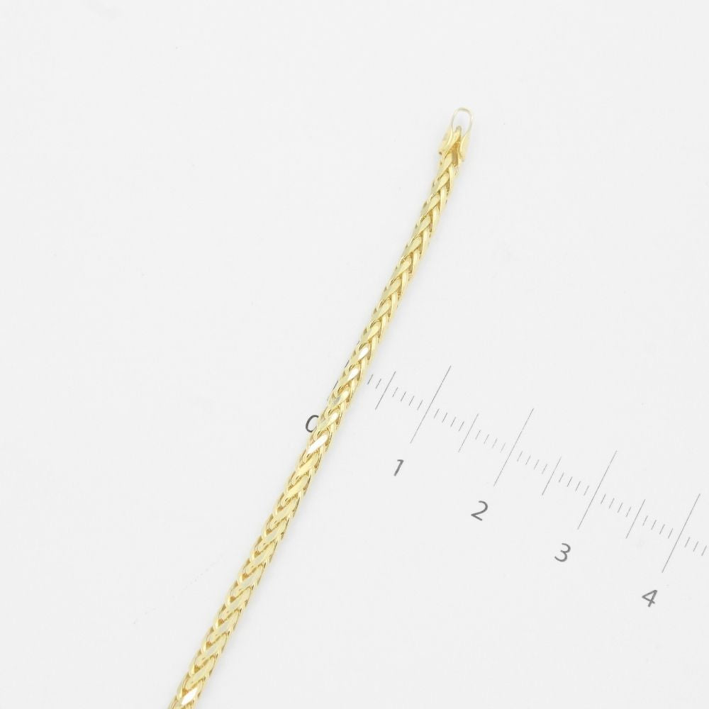 Pulsera de Eslabón Sólido en Tejido Espiga Brillante mod. 9048