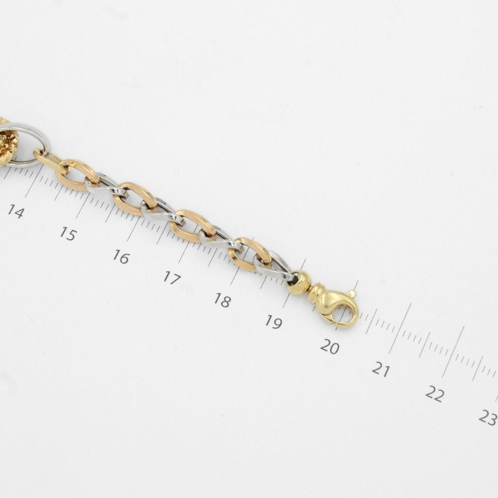 Pulsera de Oro 14k Modelo Especial con Zirconias y Picas Brillantes mod. 9707