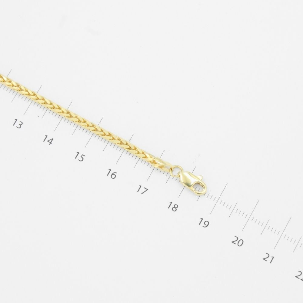 Pulsera de Eslabón Sólido en Tejido Espiga Brillante mod. 9048
