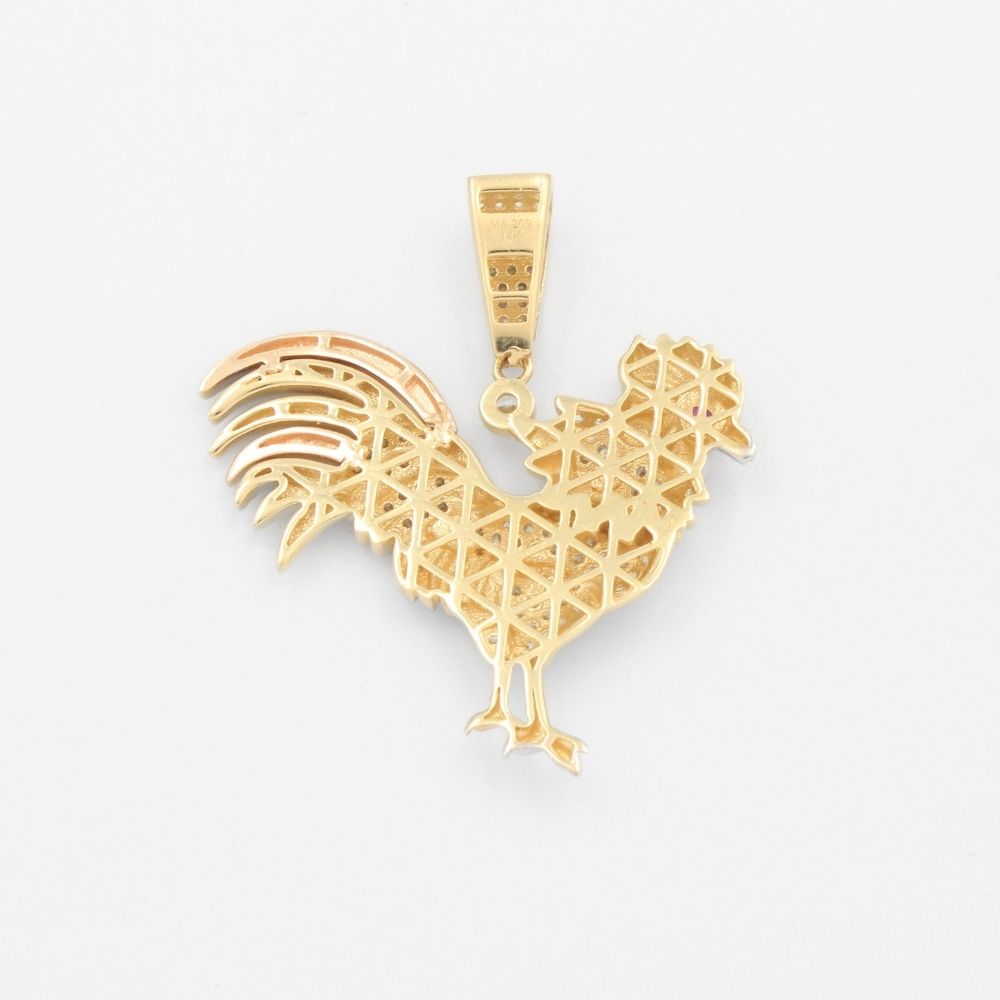 Dije de Oro 14k Diseño de Gallo  mod. 9447