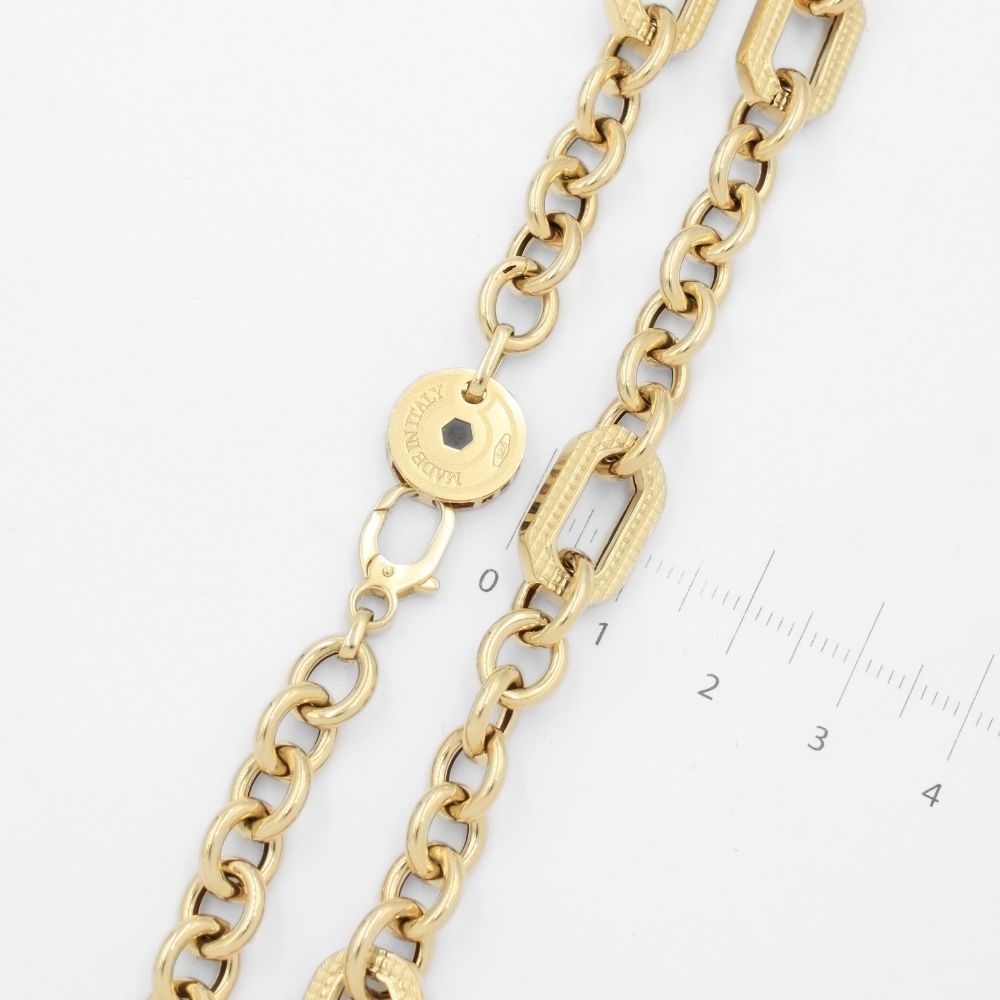 Cadena de Oro 14k Tejido Hueco Fino Especial con Broche Circular mod. 9676
