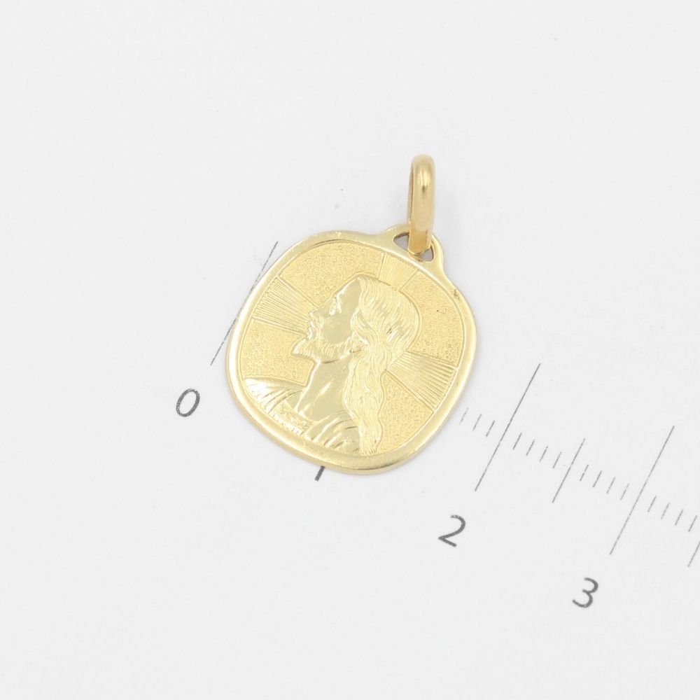 Medalla de Oro 14k del Divino Rostro mod. 9536