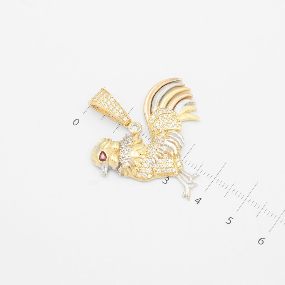 Dije de Oro 14k Diseño de Gallo  mod. 9447
