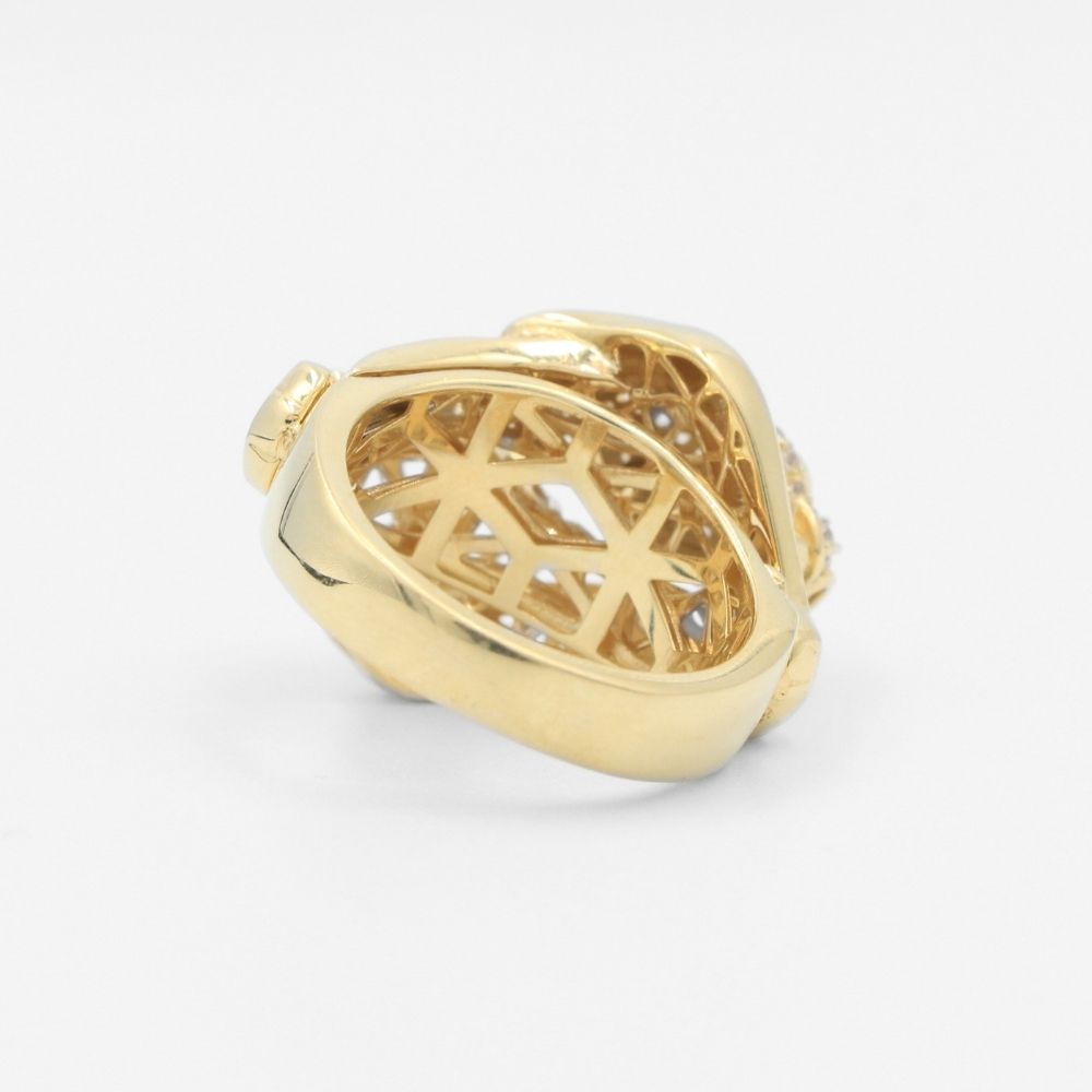 Anillo de Oro 14k Elegante con Panteras mod. 8266