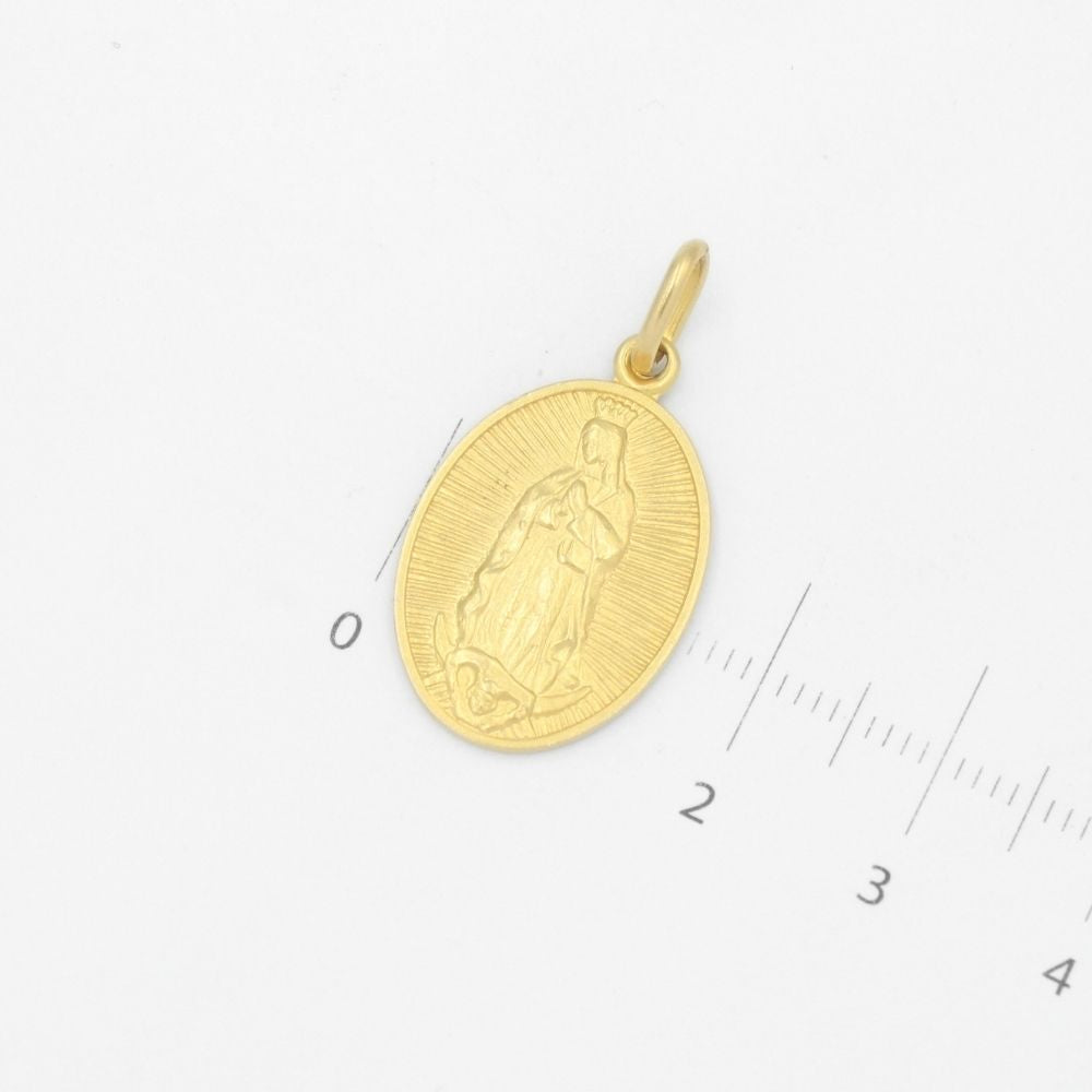 Medalla de Oro 14k de la Virgen Guadalupe mod. 9537