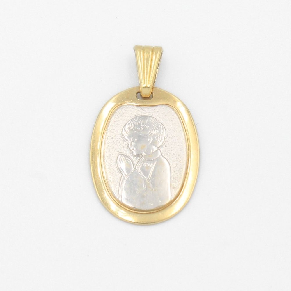 Medalla de Oro 14k para Confirmación Religiosa mod. 9538