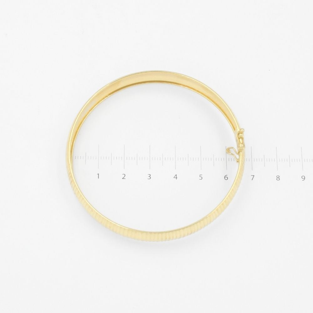 Aro de Oro 14k Hueco con Diseño Diamantado mod. 8986