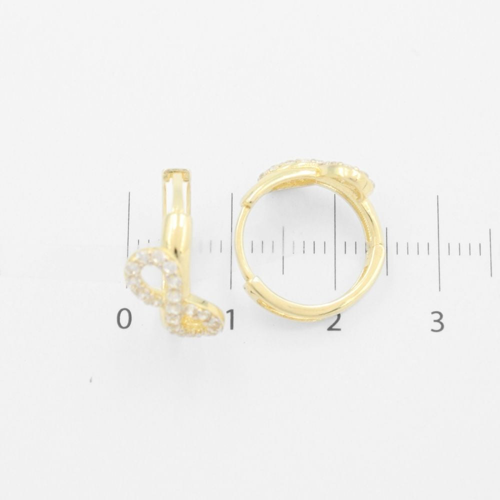 Grapa de Oro 14k con Infinitos de Zirconias mod. 9611