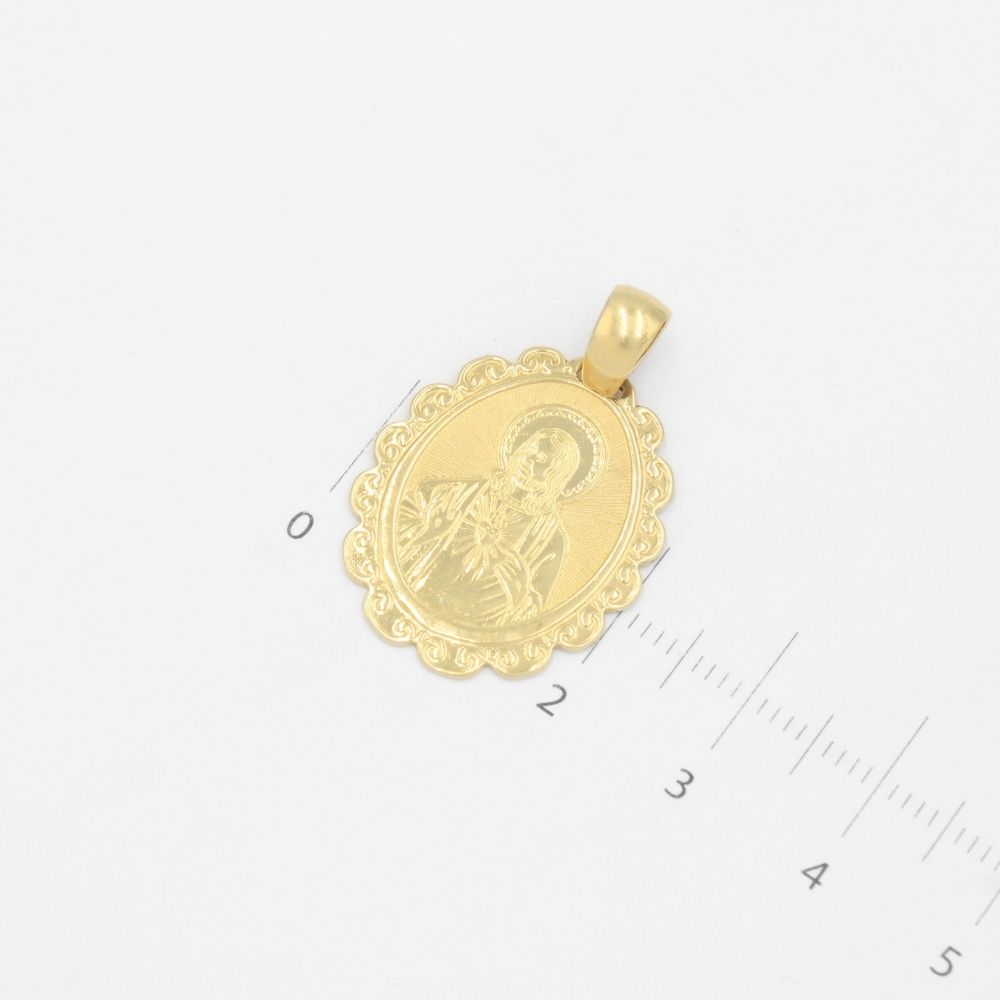 Medalla de Oro 14k Sagrado Corazón mod. 9515