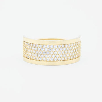 Anillo de Oro 14k de Diseño Elegante Incrustado de Zirconia mod. 9272
