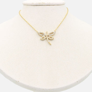 Gargantilla de Oro 14k Libélula con Incrustación de Zirconias mod. 8939