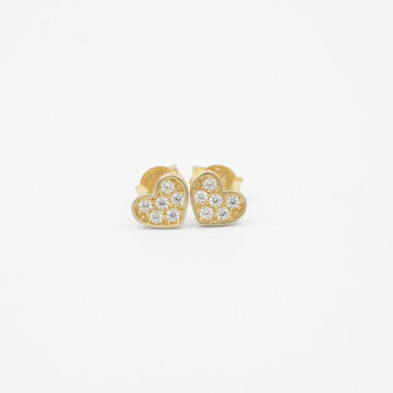 Arete de Oro 14k Corazón con Zirconias mod. 9258
