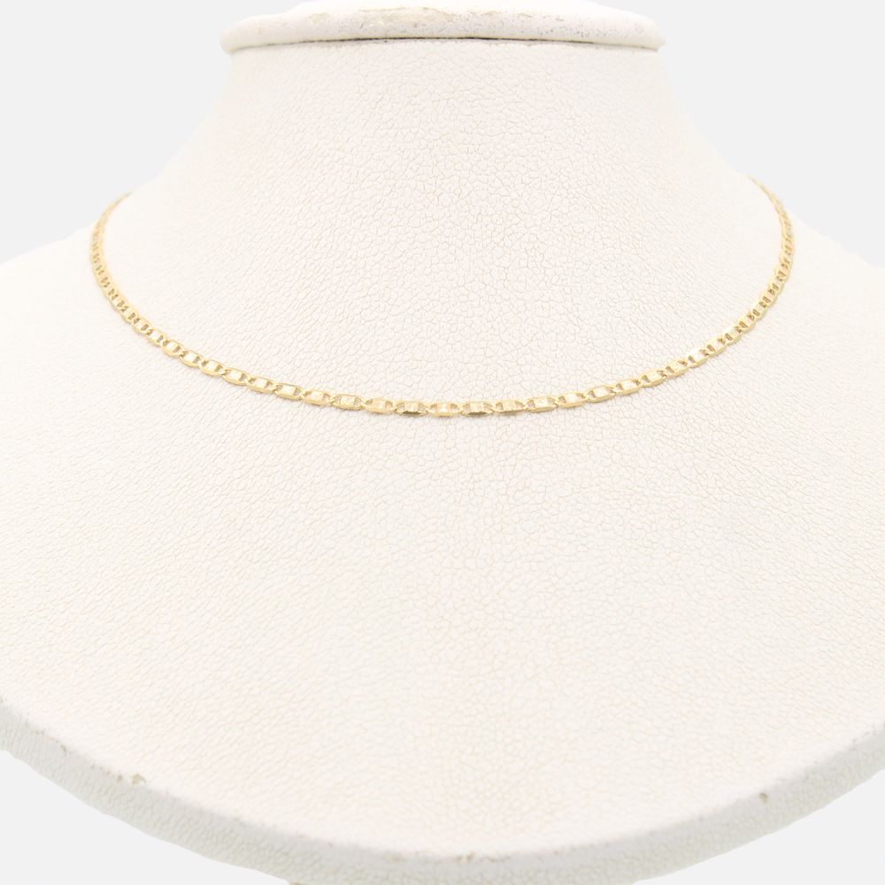 Cadena de Oro 14k Tejido Navaja Delgada mod. 9131