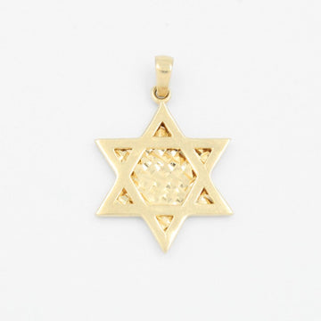 Dije de Oro 14k Estrella de David con Fondo Diamantado mod. 9242