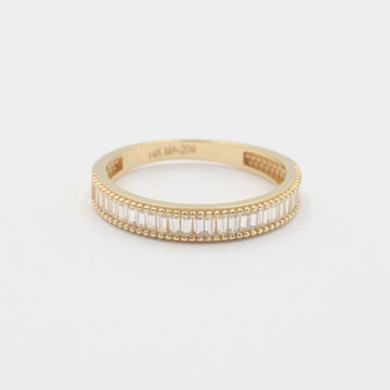 Anillo de Oro 14k con Incrustado de Zirconias Baguette mod. 9946