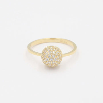Anillo de Oro 14k Bola de Fuego con Incrustado de Zirconias mod. 9938
