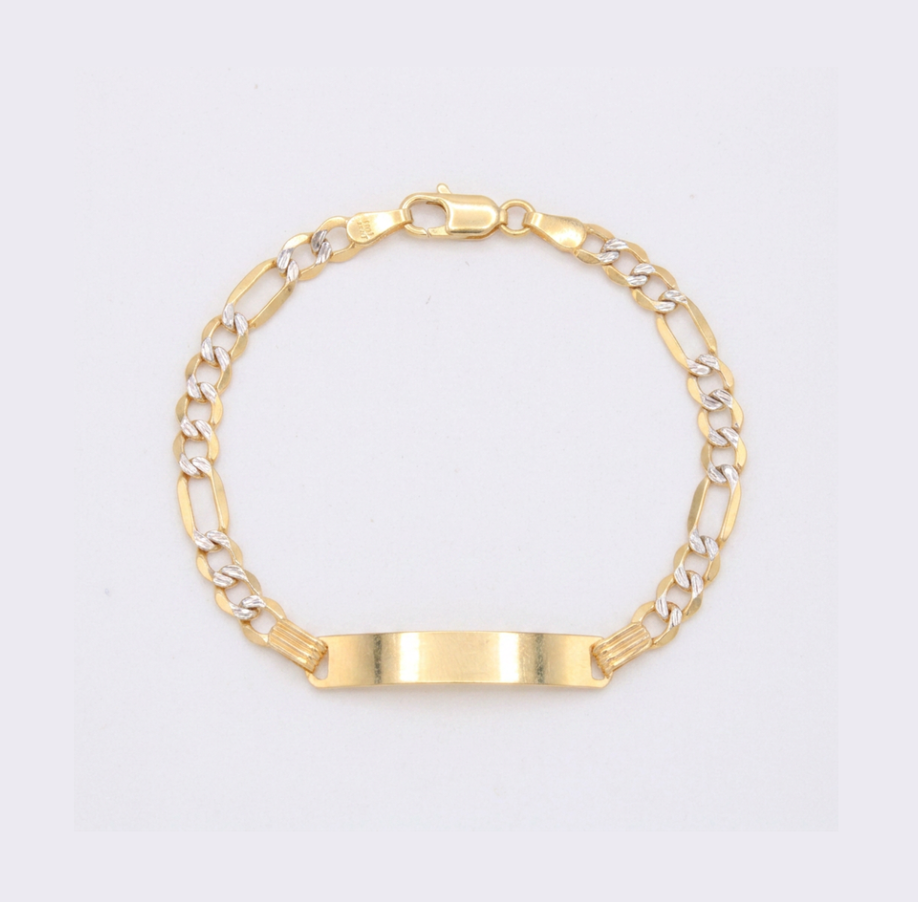 Esclava de Oro 14K para Niño Tejido 3x1 Brillante mod. 10932