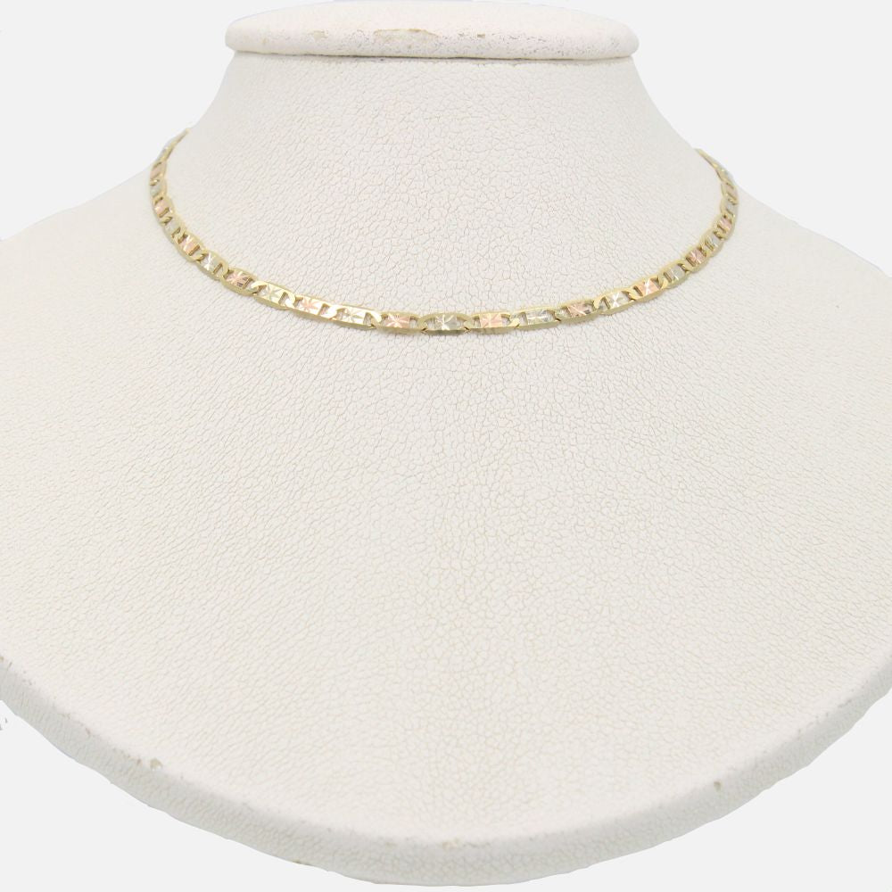 Cadena de Oro 14k Tejido Navaja Diamantada Delgada mod. 8877