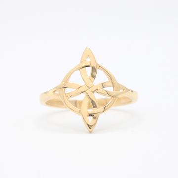 Anillo de Oro 14k Nudo de Bruja mod. 10853
