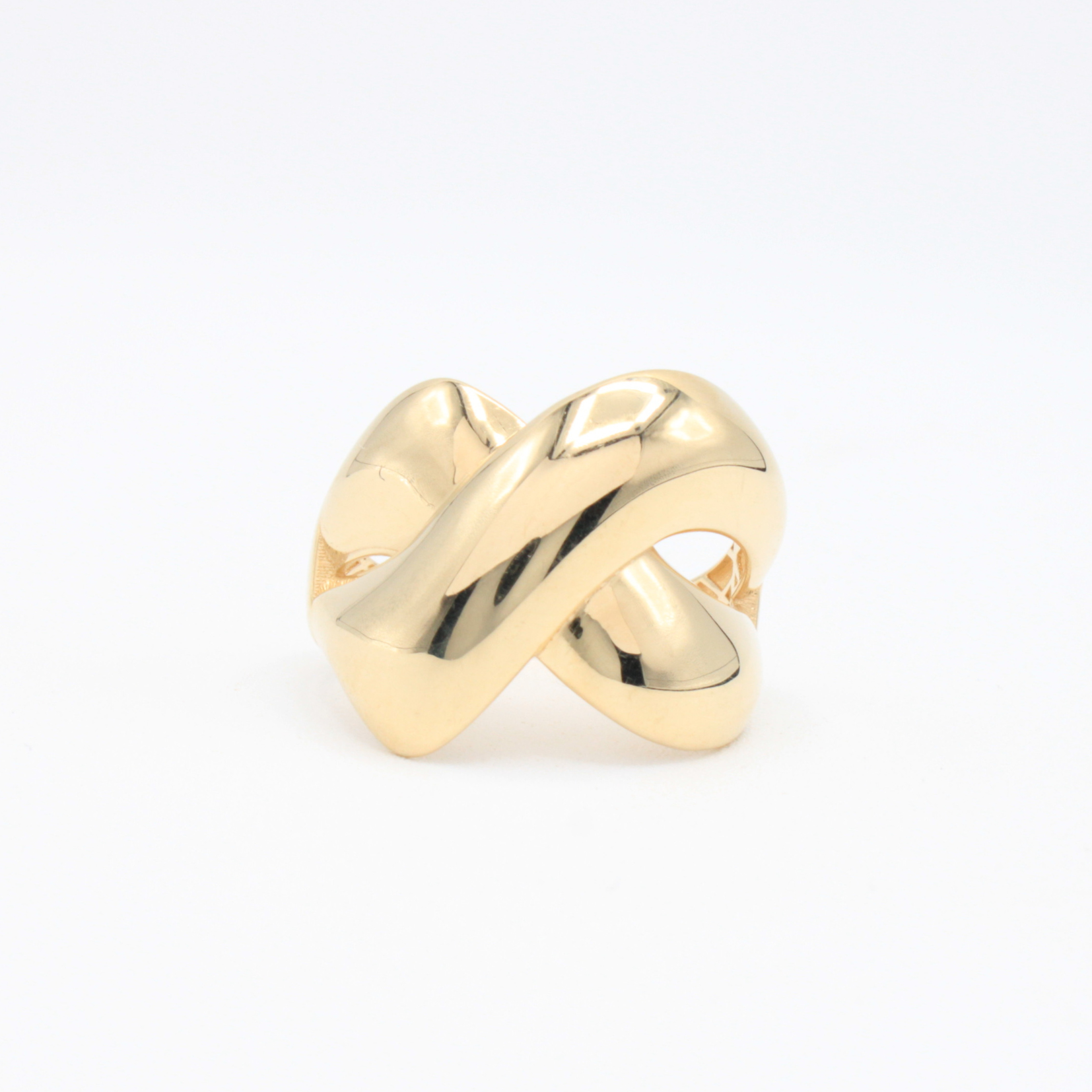 Anillo de Oro 14k Cruzado Grueso mod. 10863