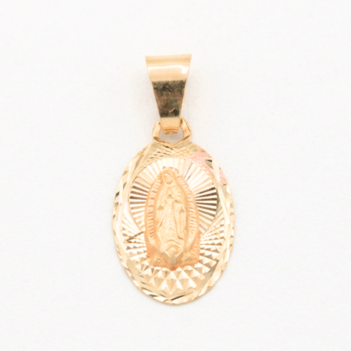 Medalla de Oro 14k Florentino de La Virgen de Guadalupe mod. 11080