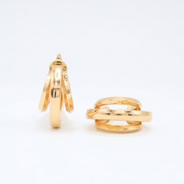 Grapa de Oro 14k Elegante con Tres Aros mod. 11065