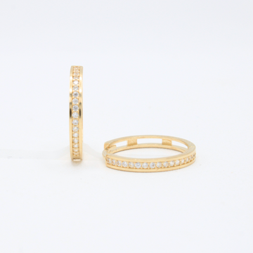 Grapa de Oro 14k con Zirconias Finas en Línea mod. 11014