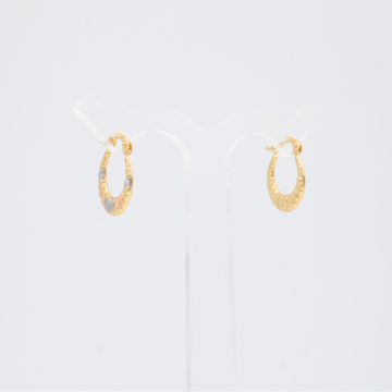 Arracada de Oro 14k Diseño de Pequeños Corazones Florentinos mod. 11182