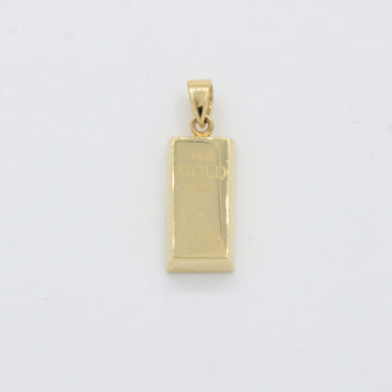 Dije de Oro 14k Lingote de Diseño Hueco y Fino mod. 10495