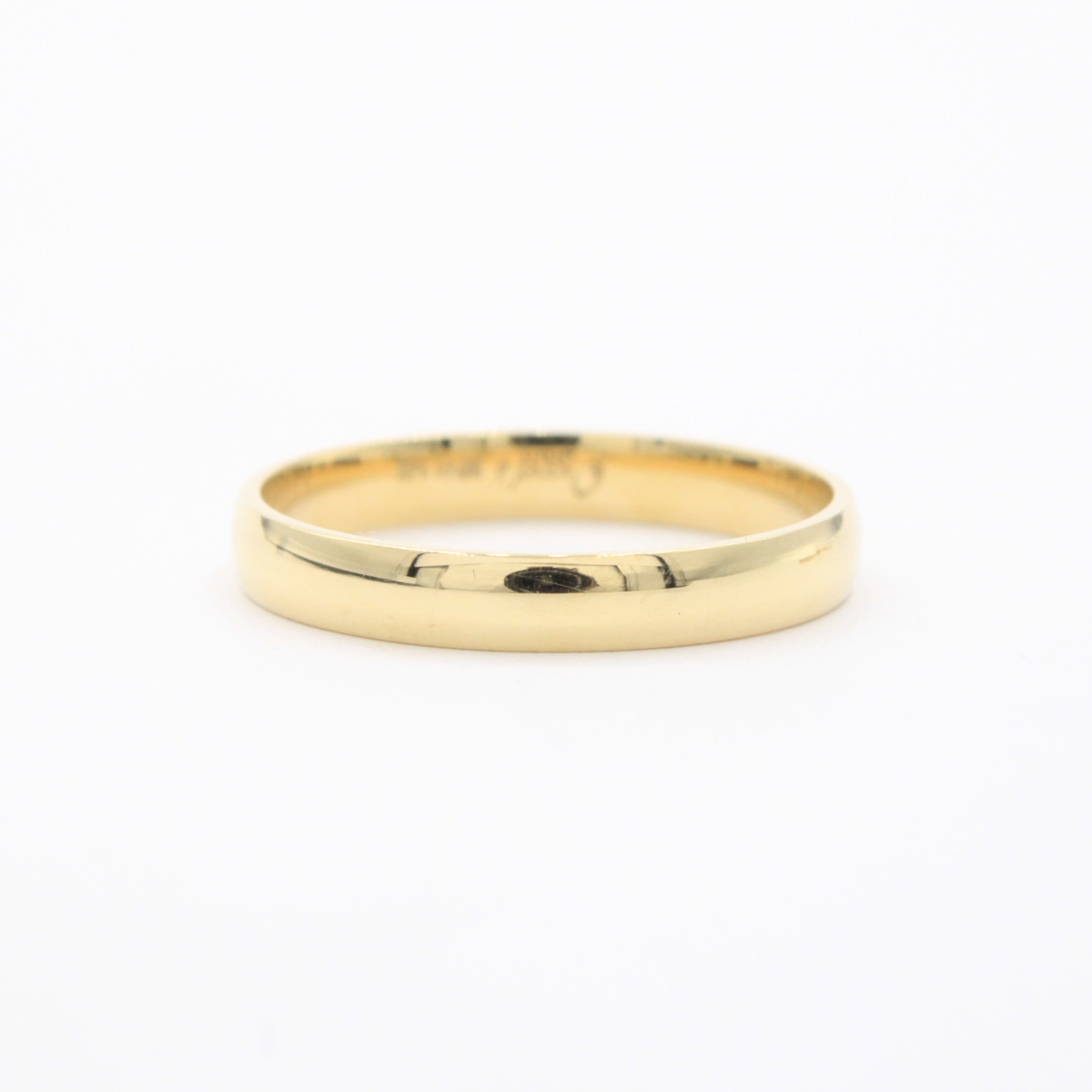 Argollas de Matrimonio de Oro 14k Diseño Confort Tradicional Delgado mod. 10613