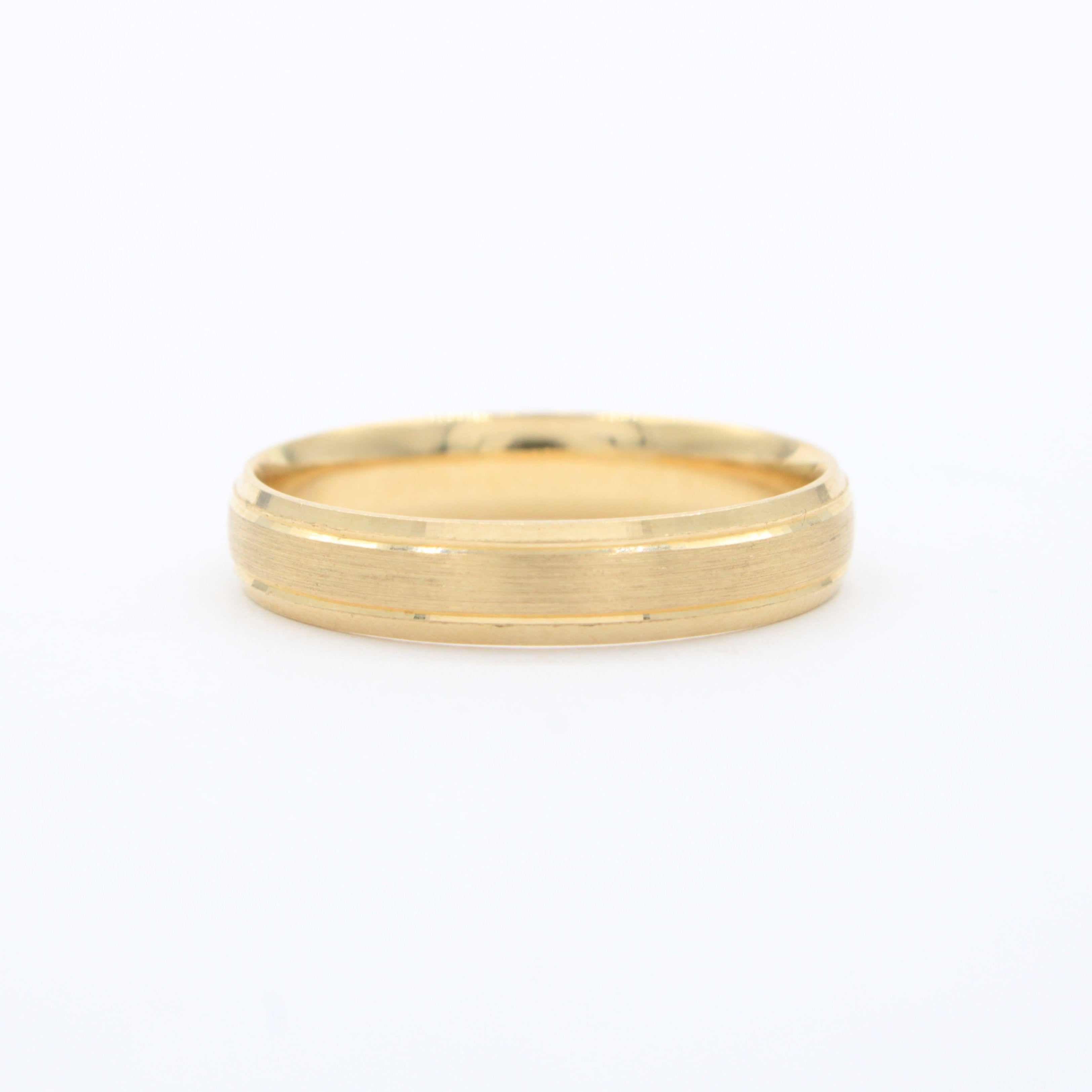 Argollas de Matrimonio de Oro 14k Diseño Confort Elegante en Tono Mate y Brillante Delgado mod. 10621