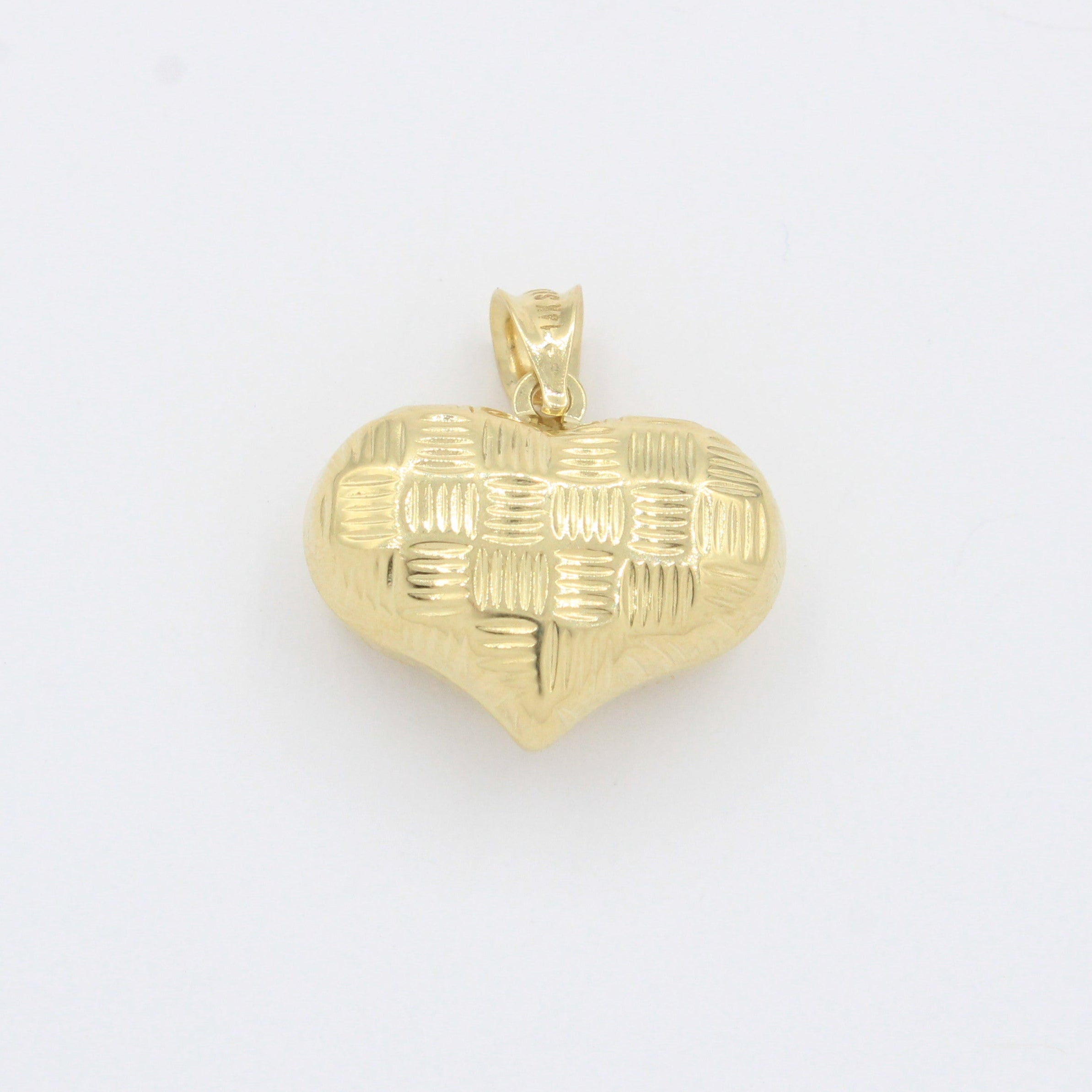 Dije de Oro 14k Corazón con Diseño en Líneas mod. 10509