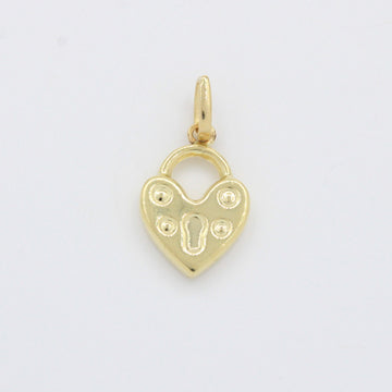 Dije de Oro 14k Candado de Corazñon Brillante y Hueco mod. 10512
