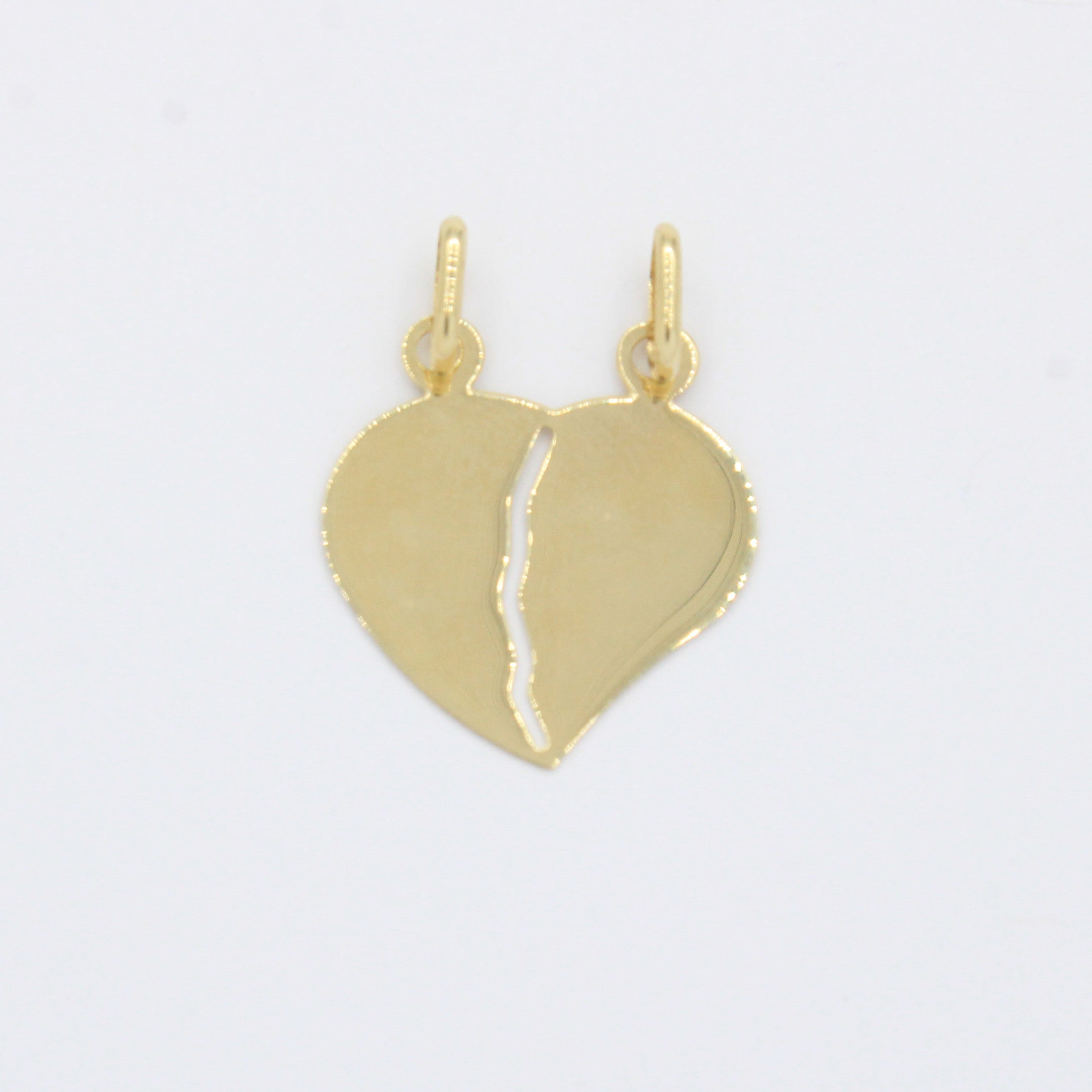 Dije de Oro 14k Corazón para Compartir en Pareja Estilo Brillante mod. 10513