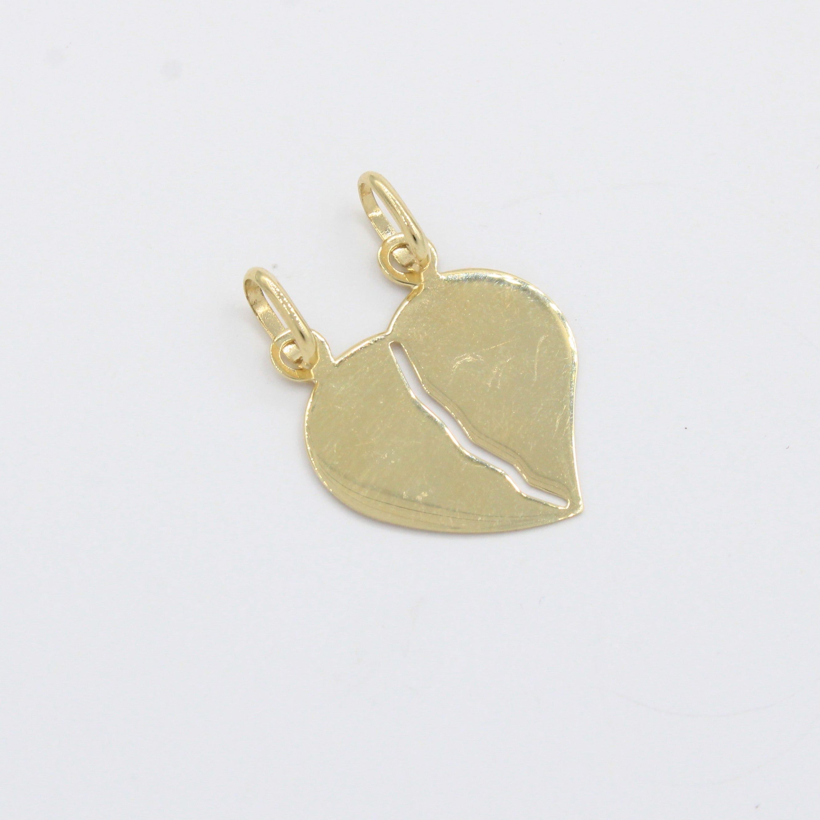 Dije de Oro 14k Corazón para Compartir en Pareja Estilo Brillante mod. 10513