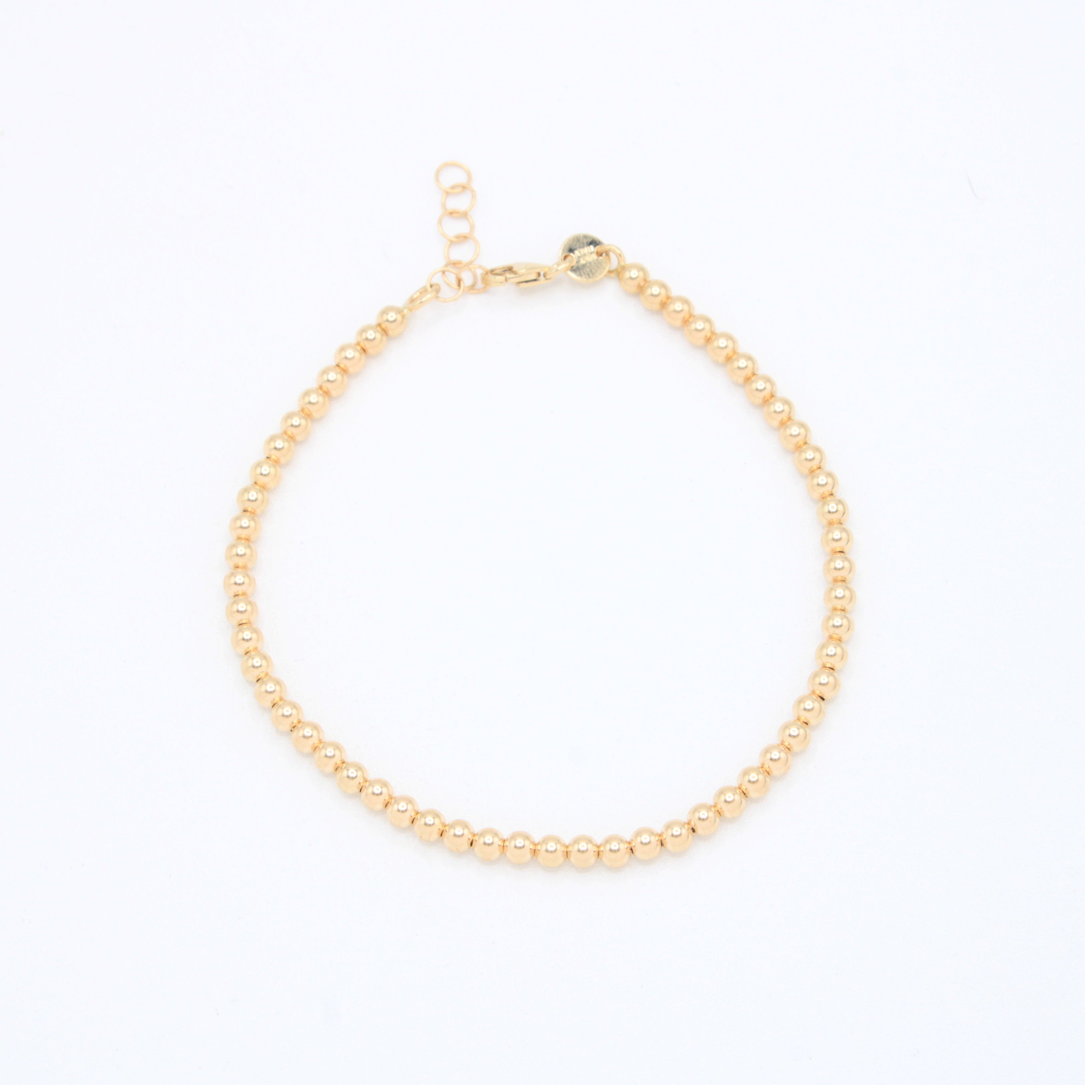 Pulsera de Oro 14k Esferas Huecas Mini mod. 10959
