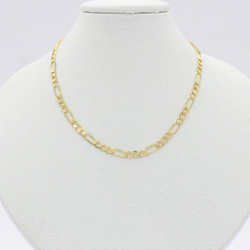 Cadena de Oro 14k Tejido 3x1 Brillante con Diamantado mod. 10518