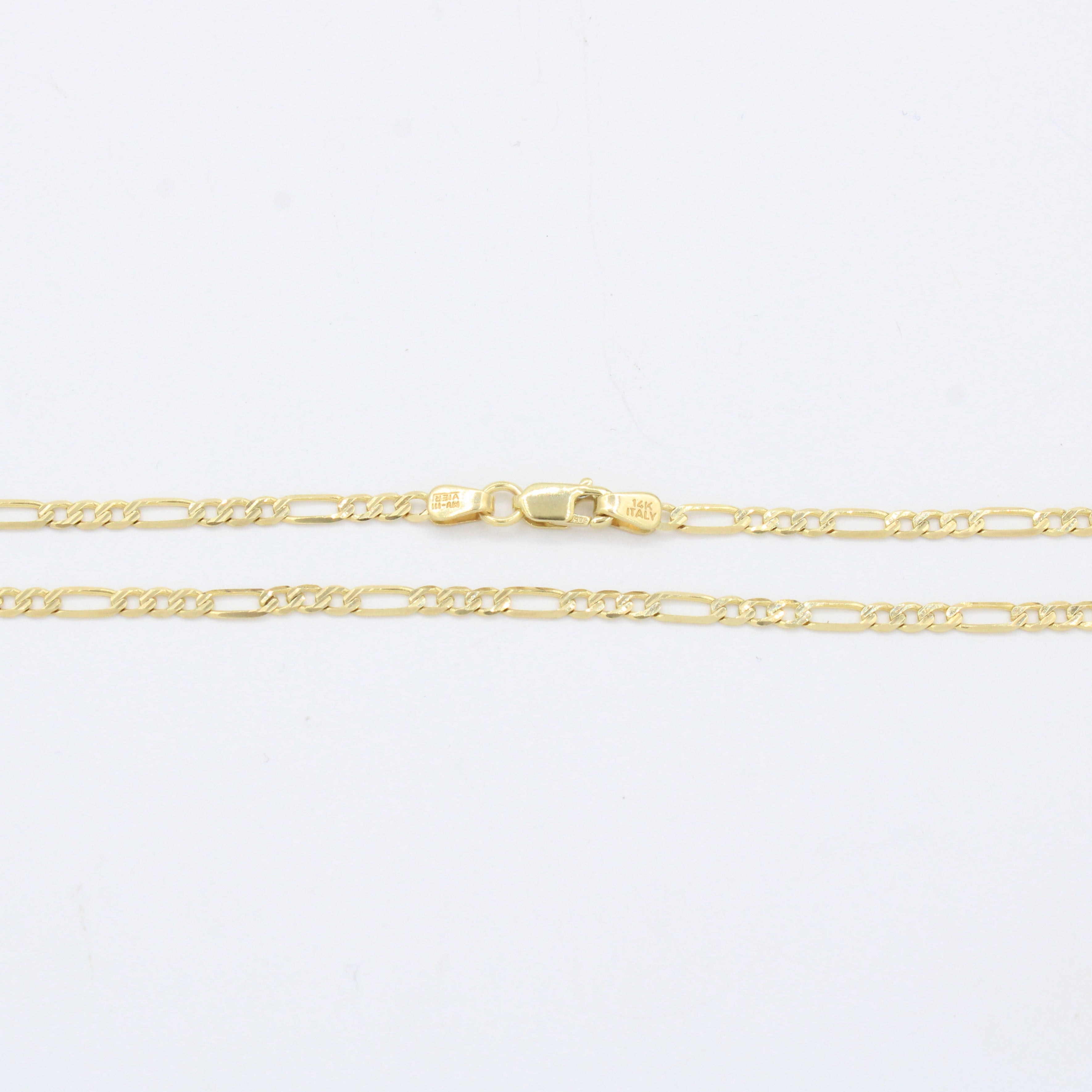 Cadena de Oro 14k Tejido 3x1 Brillante con Diamantado mod. 10518