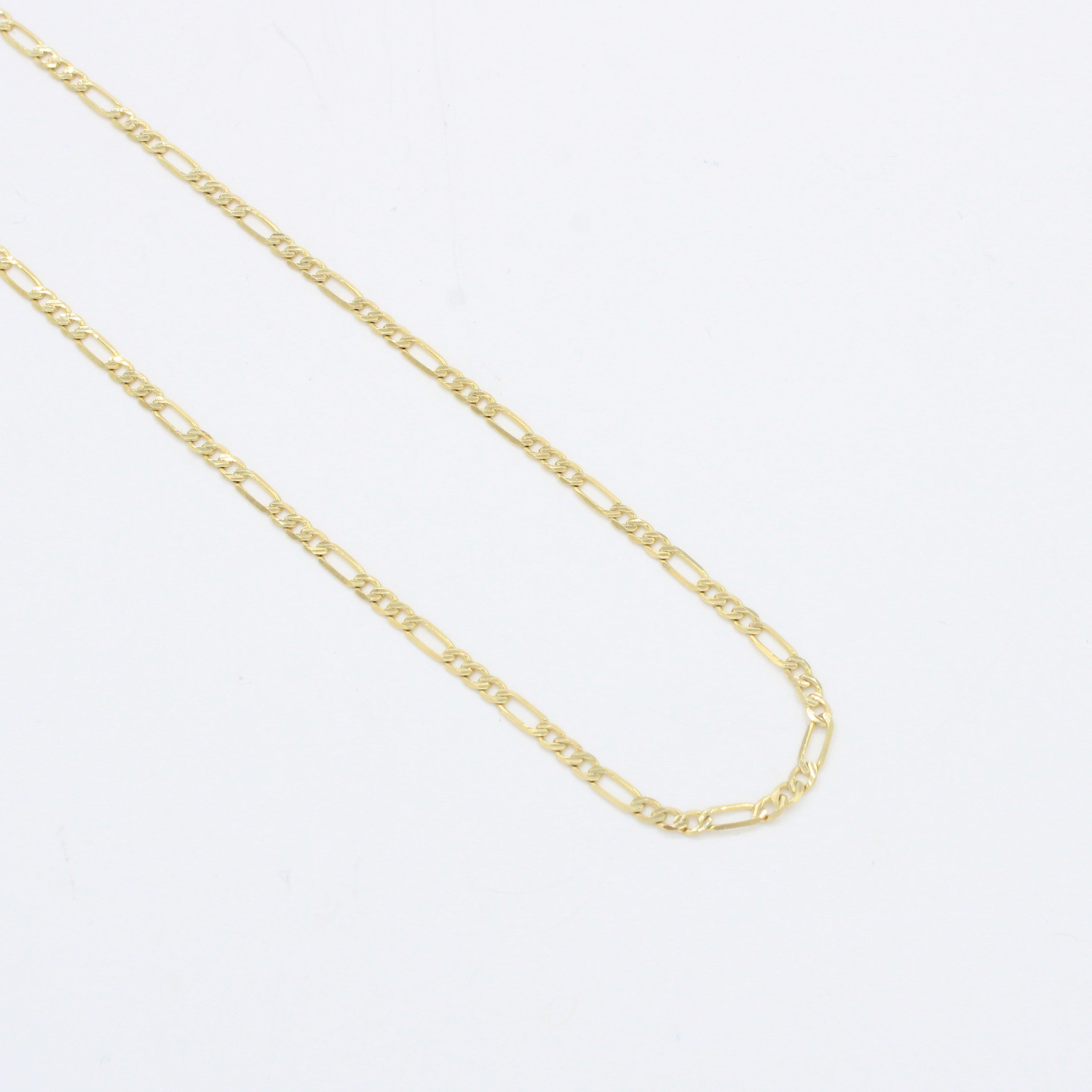 Cadena de Oro 14k Tejido 3x1 Brillante con Diamantado mod. 10518