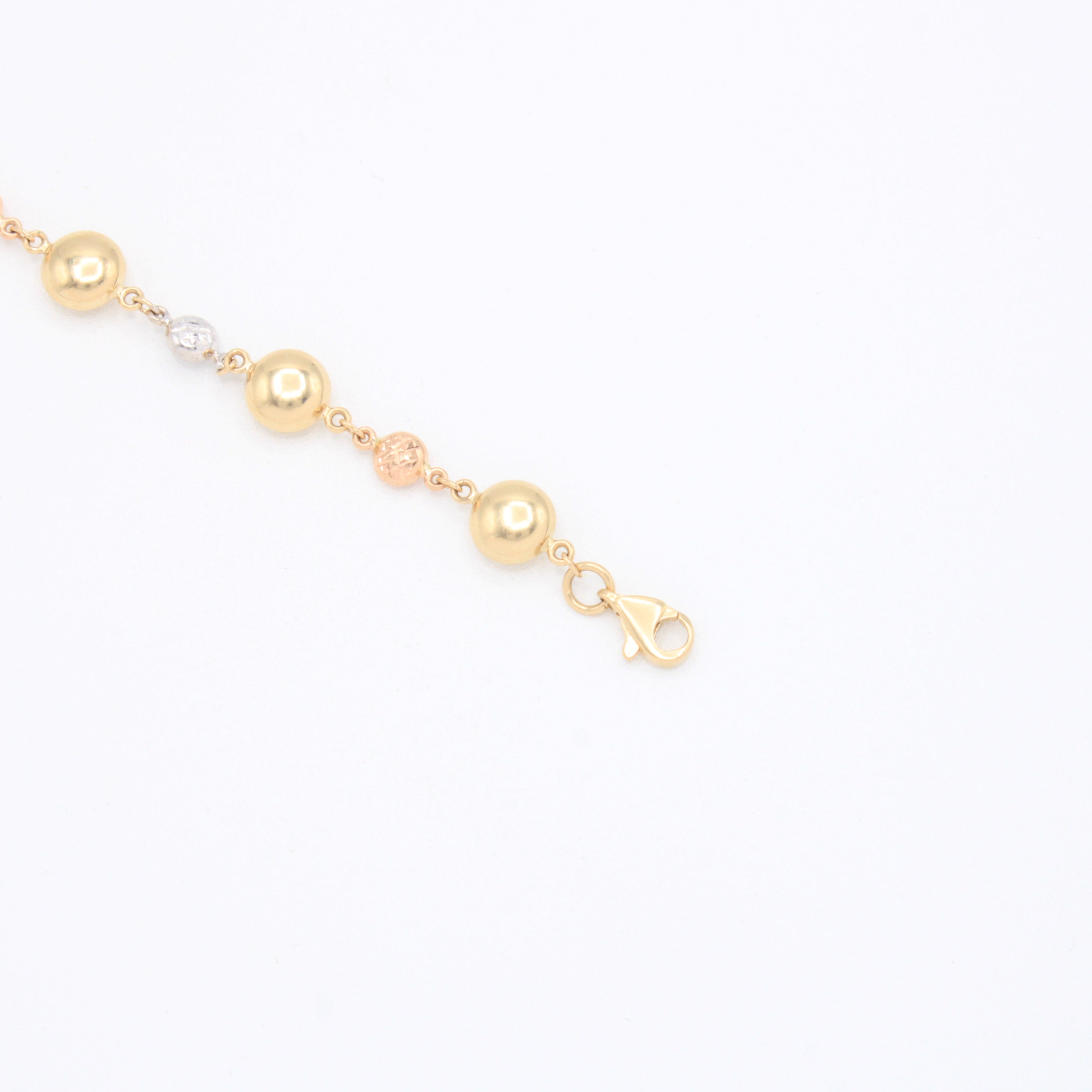 Pulsera de Oro 14k Circulos Inflados Florentinos  mod. 10960
