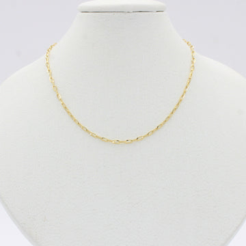 Cadena de Oro 14k Tejido Eslabón Paper Clip mod. 10521