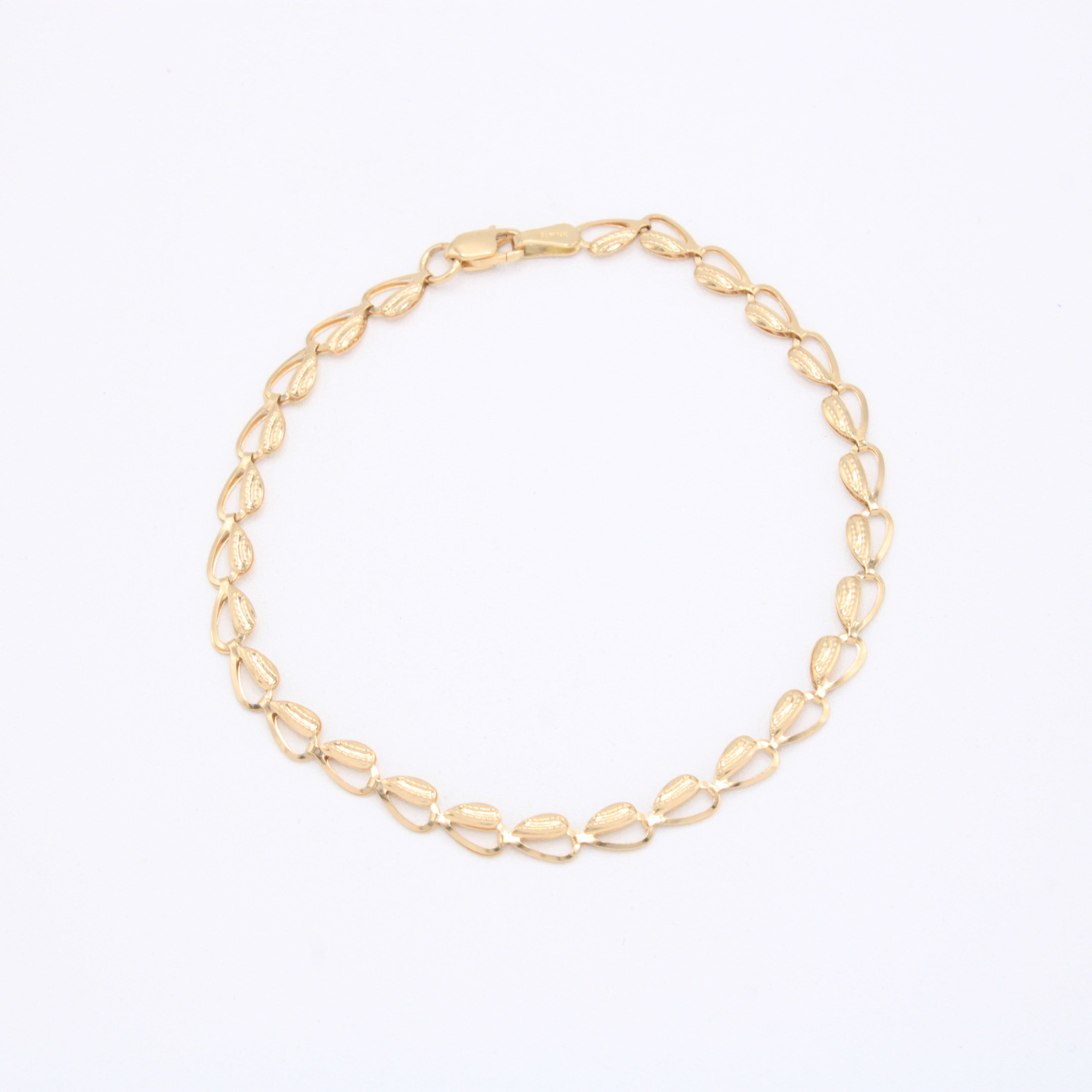 Pulsera de Oro 14k Elegante con Detalles Diamantados mod. 10964
