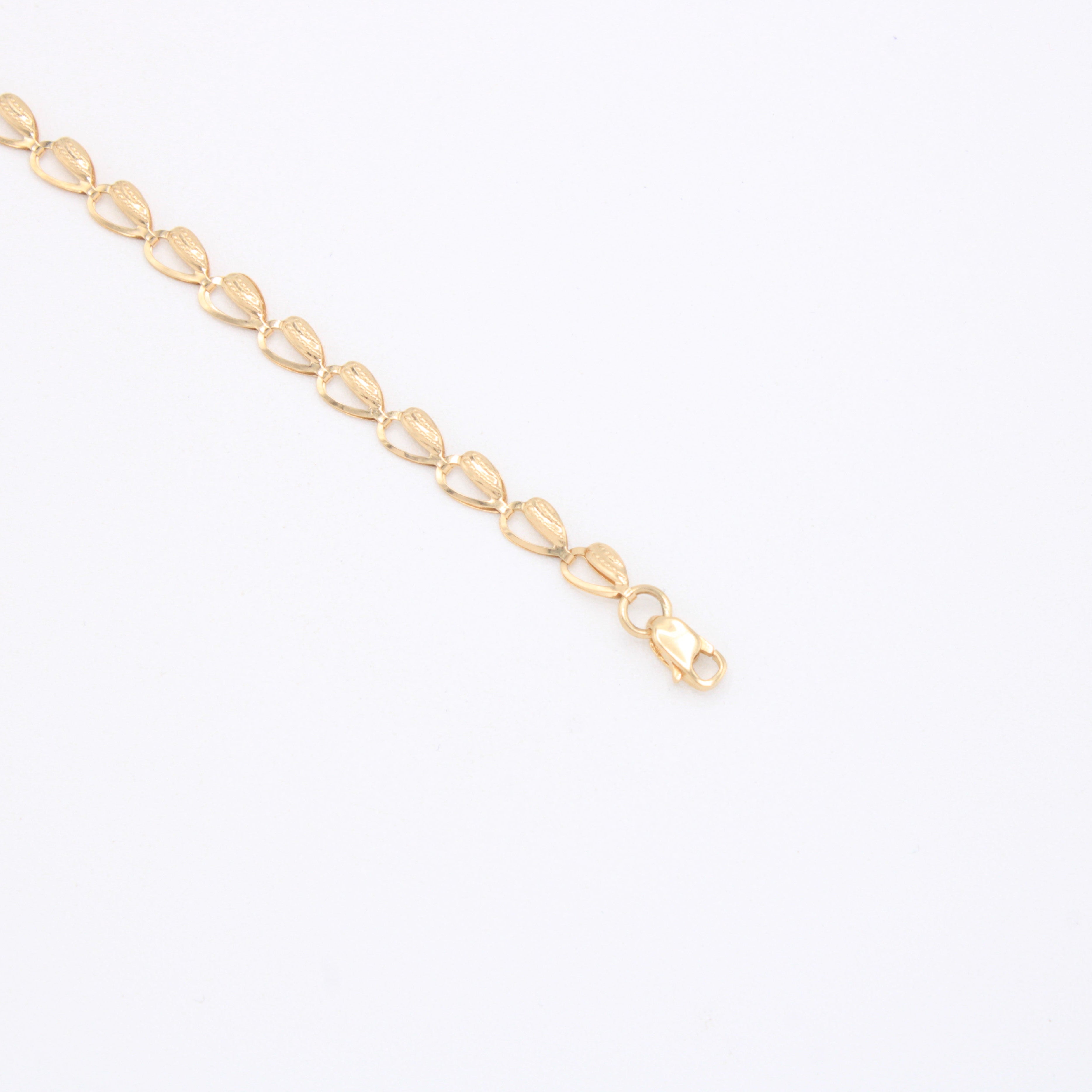 Pulsera de Oro 14k Elegante con Detalles Diamantados mod. 10964