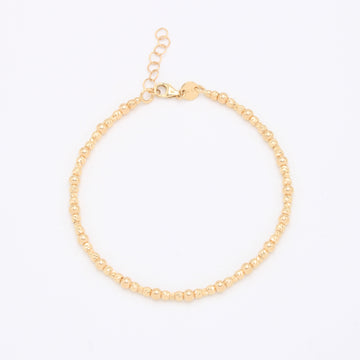 Pulsera de Oro 14k con Esferas Diamantadas mod. 10966