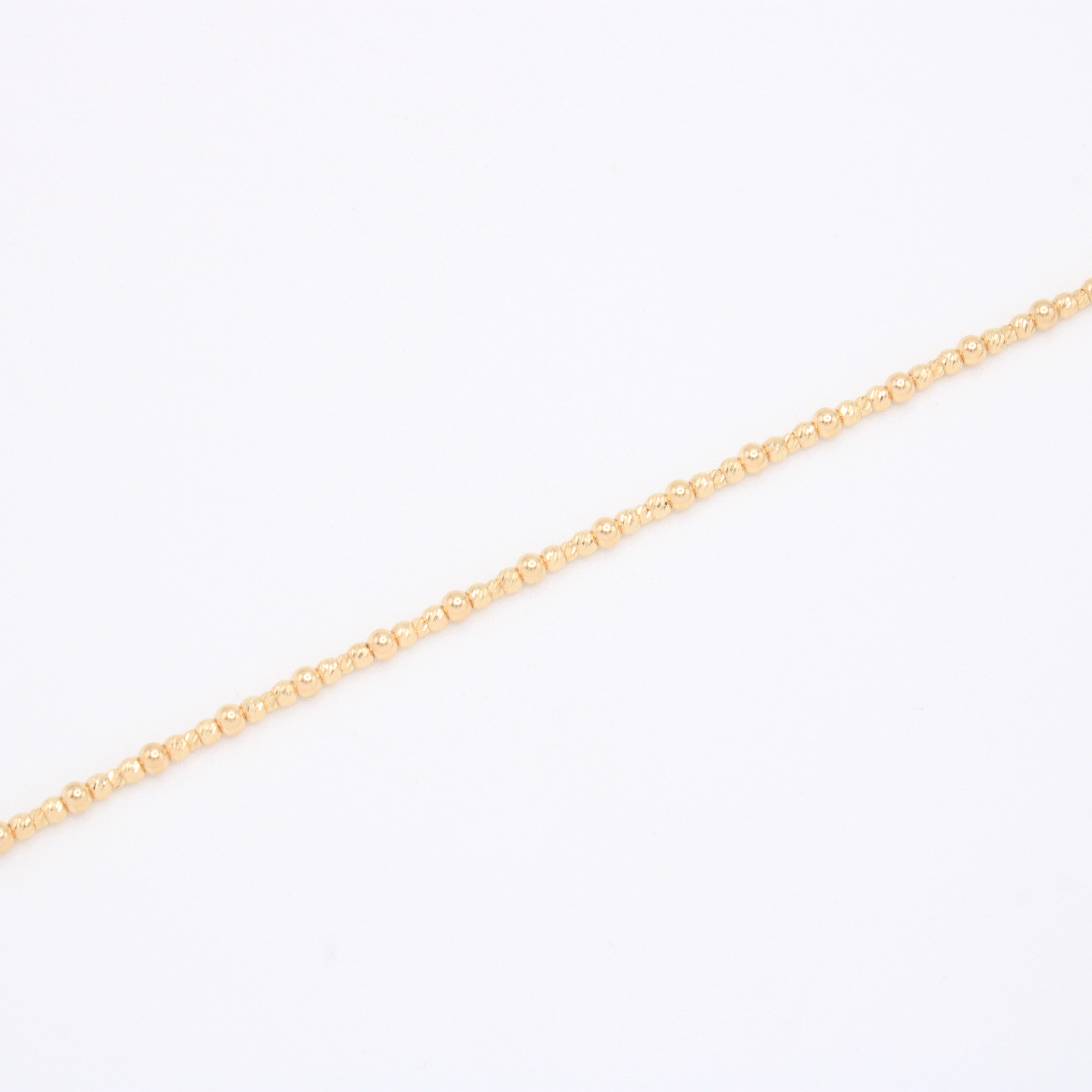Pulsera de Oro 14k con Esferas Diamantadas mod. 10966