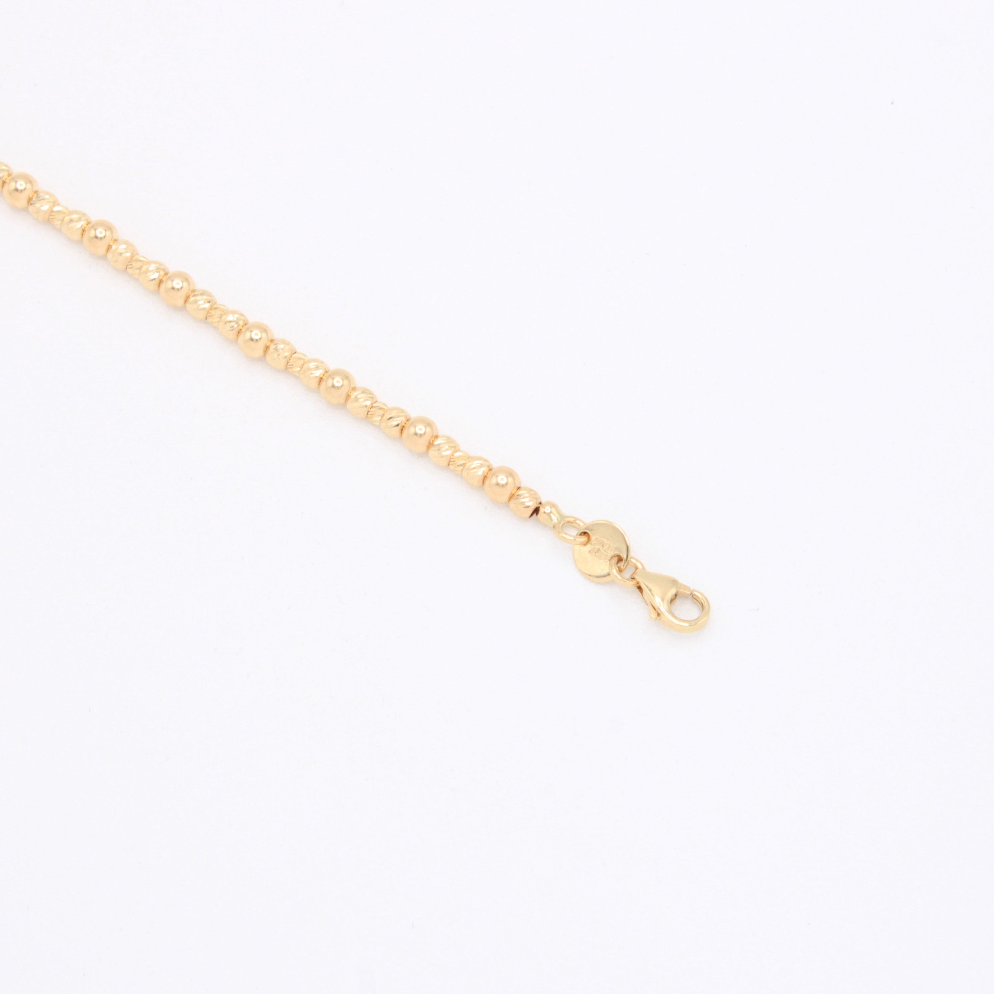 Pulsera de Oro 14k con Esferas Diamantadas mod. 10966