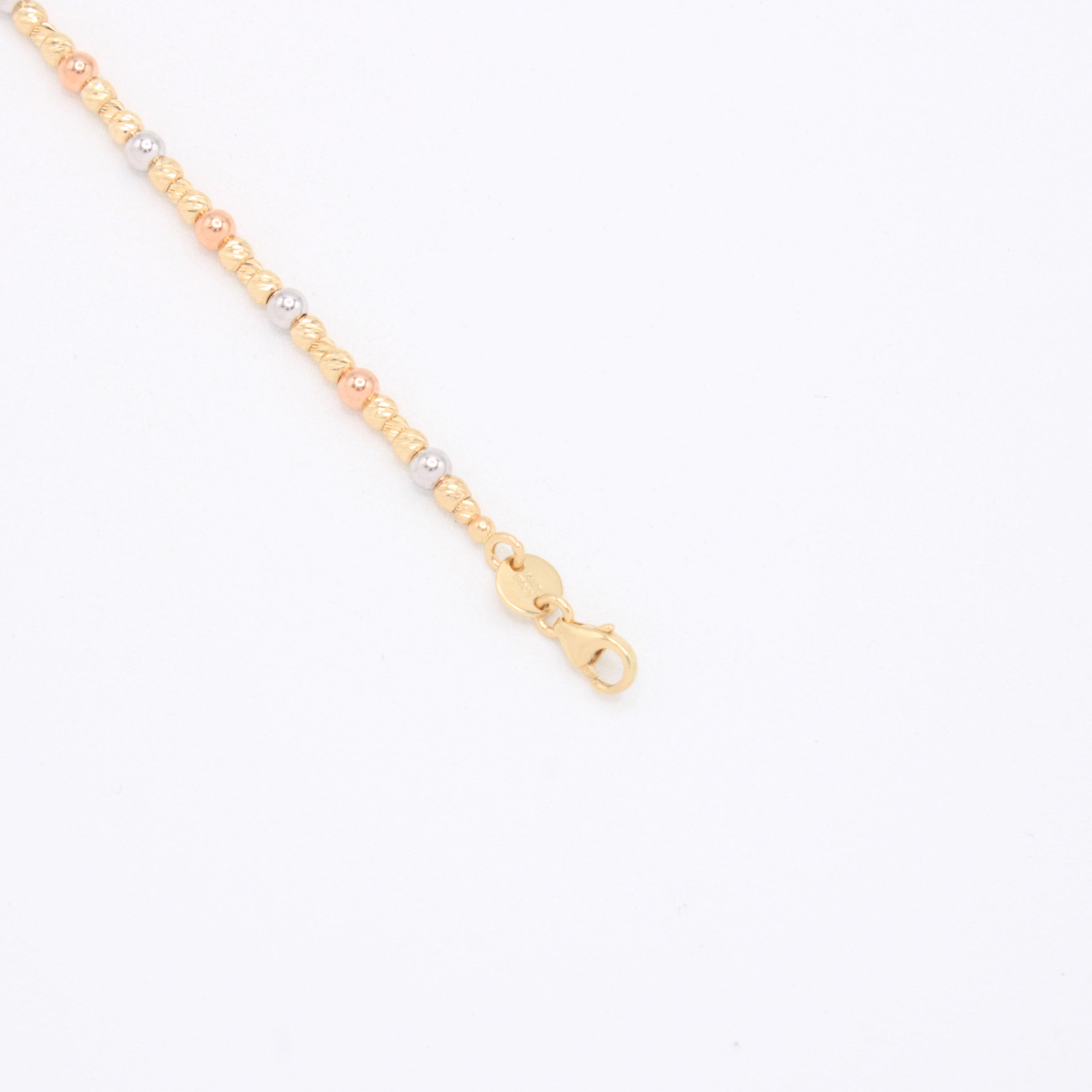 Pulsera de Oro 14k Bolitas Diamantadas Florentinas mod. 10967