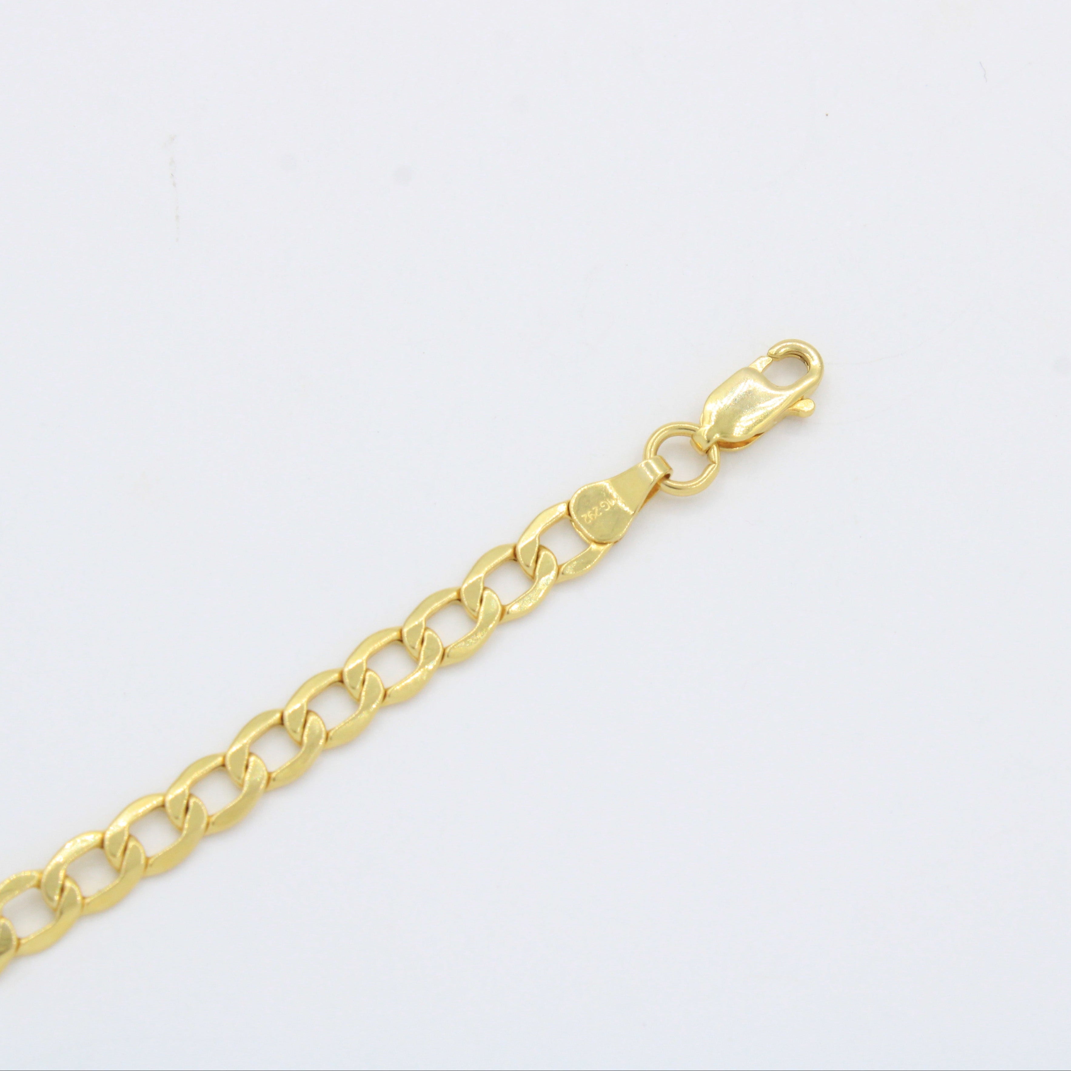 Pulsera Eslabón de Oro 14k Tejido Barbado Inflado Estilo Hueco y Brillante mod. 10535